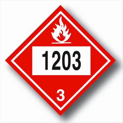 Picture of GASOLINE PLACARDS VINYL; SELF-ADHESIVE