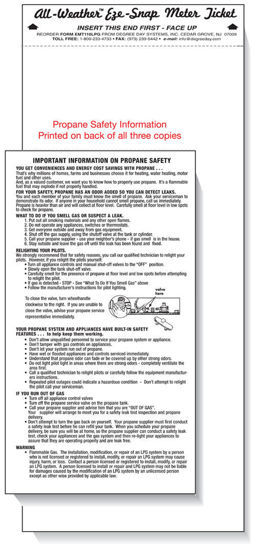 Picture of EMTLPGL  Universal electronic meter tickets for Propane 4.125" x 11" (long)